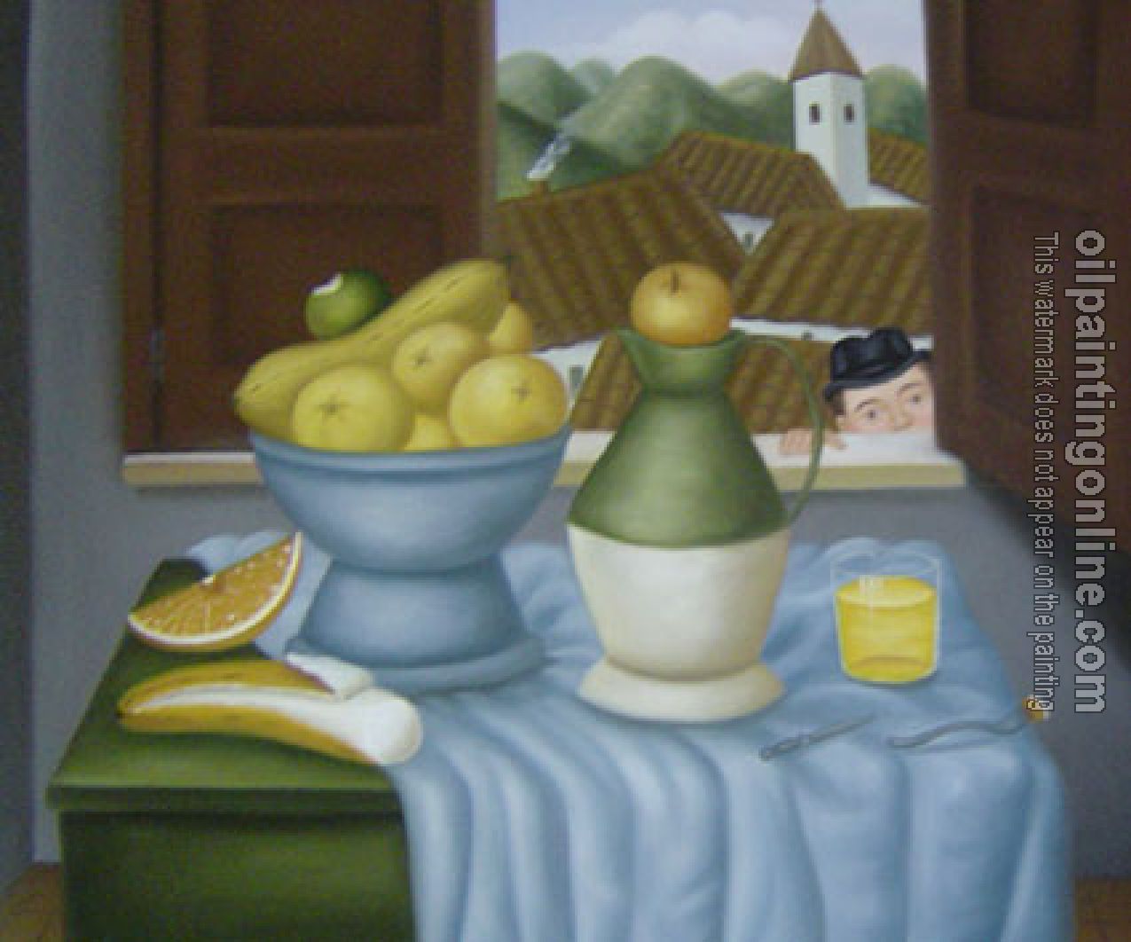 Botero, Fernando - Abstract oil painting.